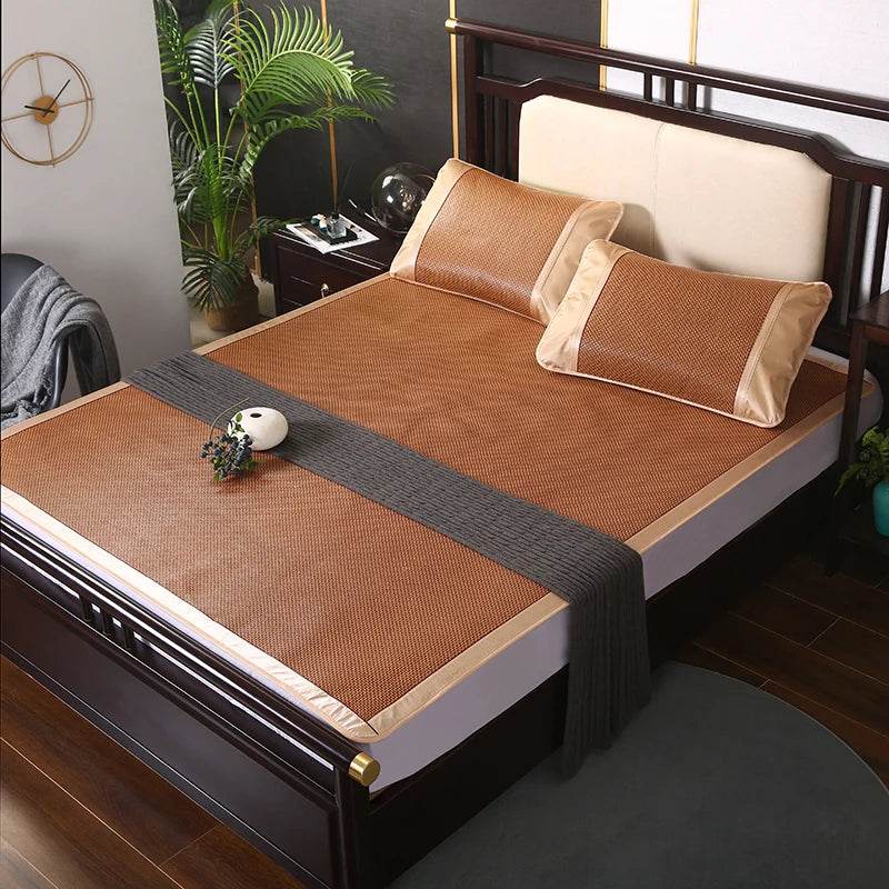 Missdeer Summer bamboo rattan cooling feel mattress cool sleeping mat kit With Pillowcase bed foldable cold sheet protection pad - P12 Hub Europe