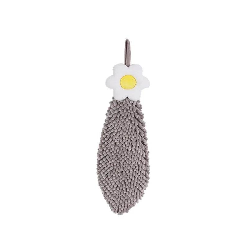 Chenille Hand Towel with Hanging Loops, Quick Dry, Soft, Absorbent, Microfiber, Bathroom, Kitchen - P12 Hub Europe
