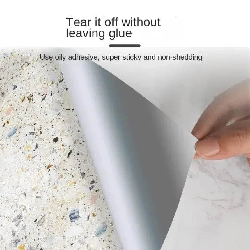 10M Marble Kitchen Oil-Proof Film Waterproof Self-adhesive Wall Tile Sticker Moisture-Proof Countertop Cabinet Cover Wallpaper - P12 Hub Europe