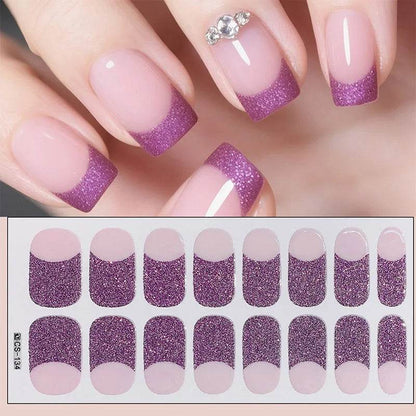 Full Cover Gradient Nail Stickers Multi Color -