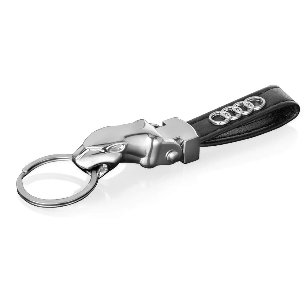 3D Metal/Leather Car Logo Key Chain Keyring Auto Interiors Accessories For Audi Sline A1 A2 A3 A4 A4L A5 A6 A7 A8 A8L TT Q1 Q2