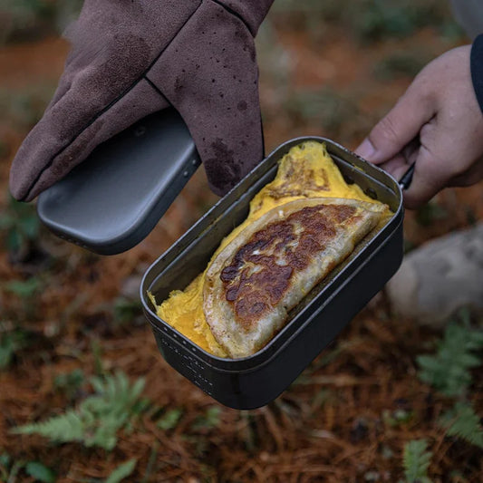 Campingmoon Hard Alumina Alloy Portable Heated Picnic Outdoor Camping Cookware Bento Lunch Meal Box