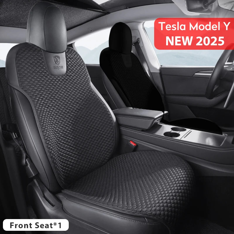For Tesla Model 3 /Y Car Seat Cover For 2020-2025 Tesla Model 3/Y 5-Seat Ice Silk Seat Cushion Summer Breathable Car Accessories