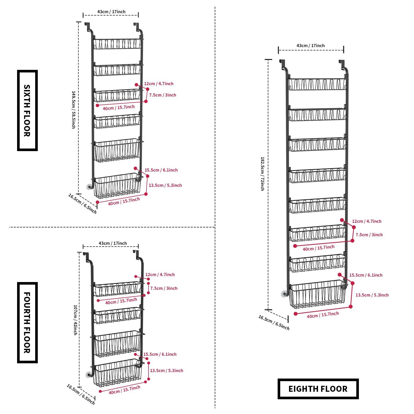 Multi-Layer Door Hanging Organizer - P12 Hub Europe