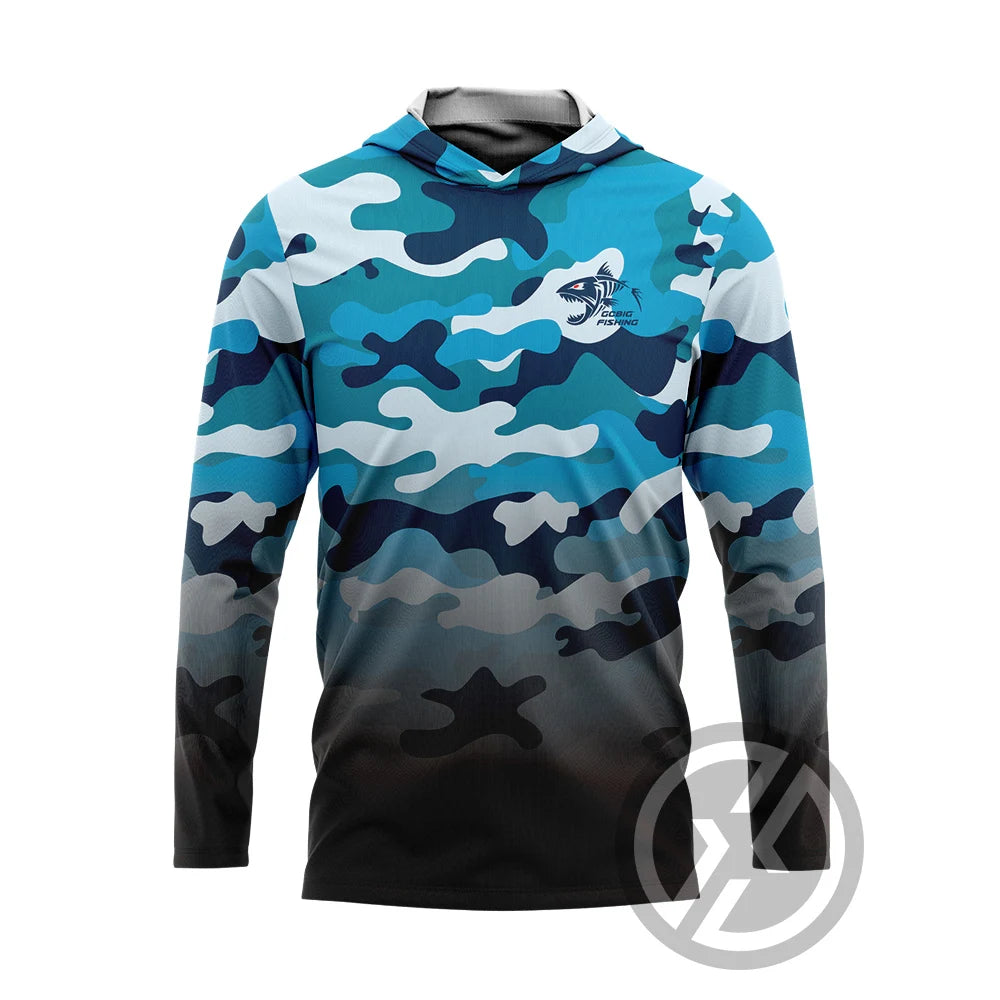 Huk Mens Outdoor Long Sleeve fishing clothes UV Clothing Hooded Coat Sunscreen Breathable Anti Mosquito Dry Thin Fishing Shirt