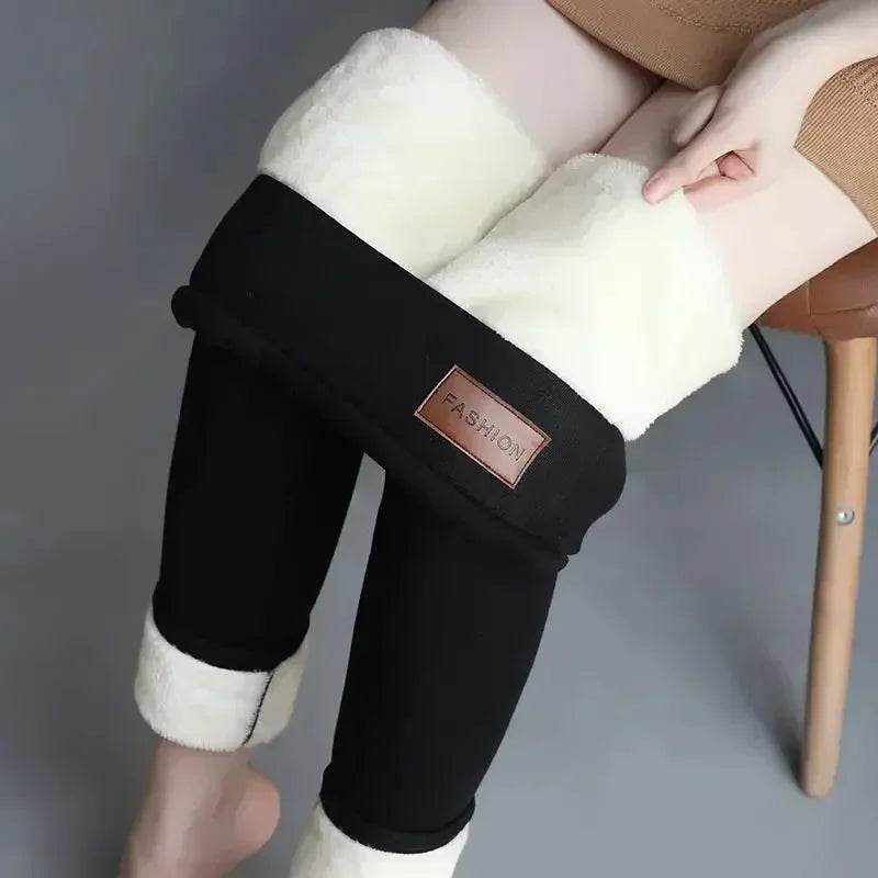 Women's Fleece-Lined Cashmere Leggings - P12 Hub Europe