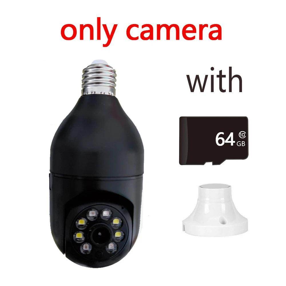 Bulb WiFi Camera E27 Auto Track, Color Night Vision - P12 Hub Europe