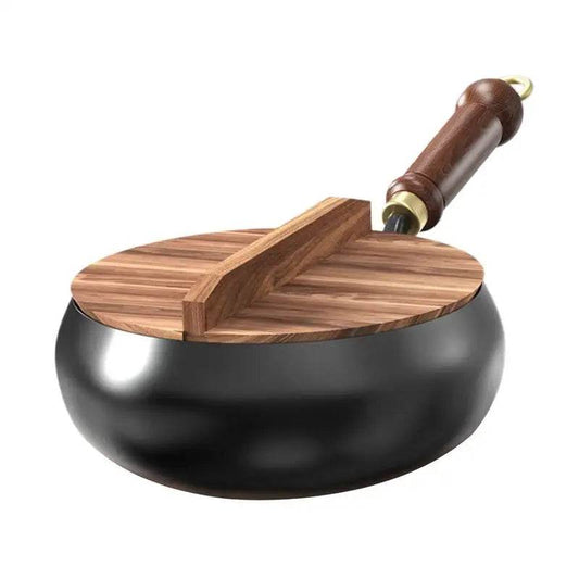 Pure Iron Wok Cast Iron Pan Non-coated Pot General Use For Gas And Induction Cooker 24cm Chinese Wok Cookware Pan For Stewing - P12 Hub Europe