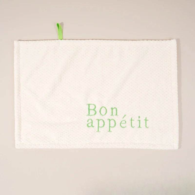 Nordic Hanging Hand Towel Home Embroidery Thickened Coral Velvet Absorbent Small Towel for Kitchen Bathroom Hankerchief - P12 Hub Europe