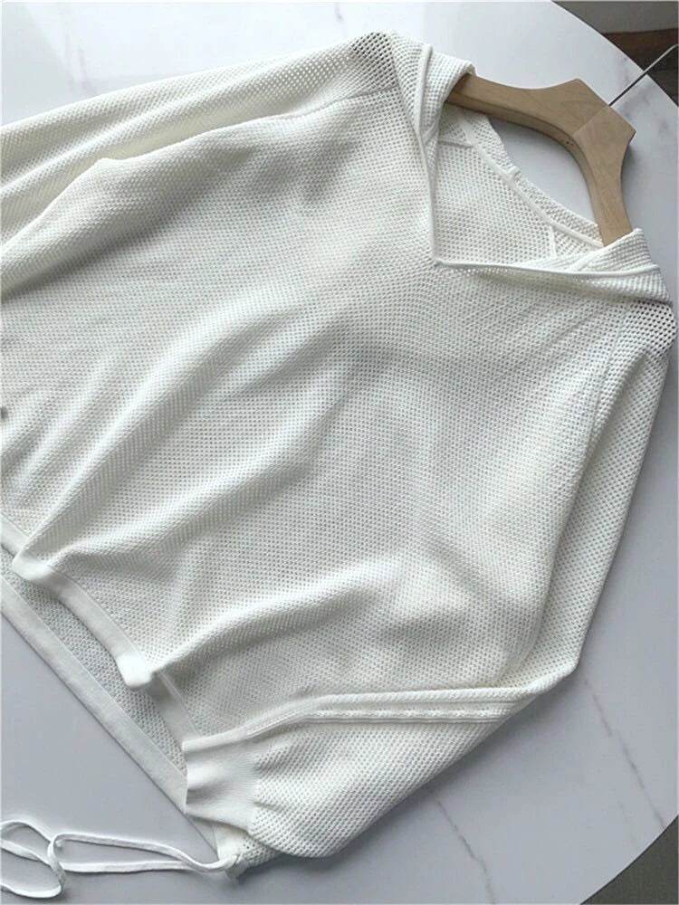 Lazy Style Hollow Out Knit Top - P12 Hub Europe