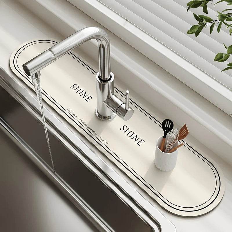 Diatomite Sink Faucet Drain Pad Absorbent Drying Mat For Kitchen Countertop Kitchen Sink Splash Mat Non-slip Table Mat - P12 Hub Europe