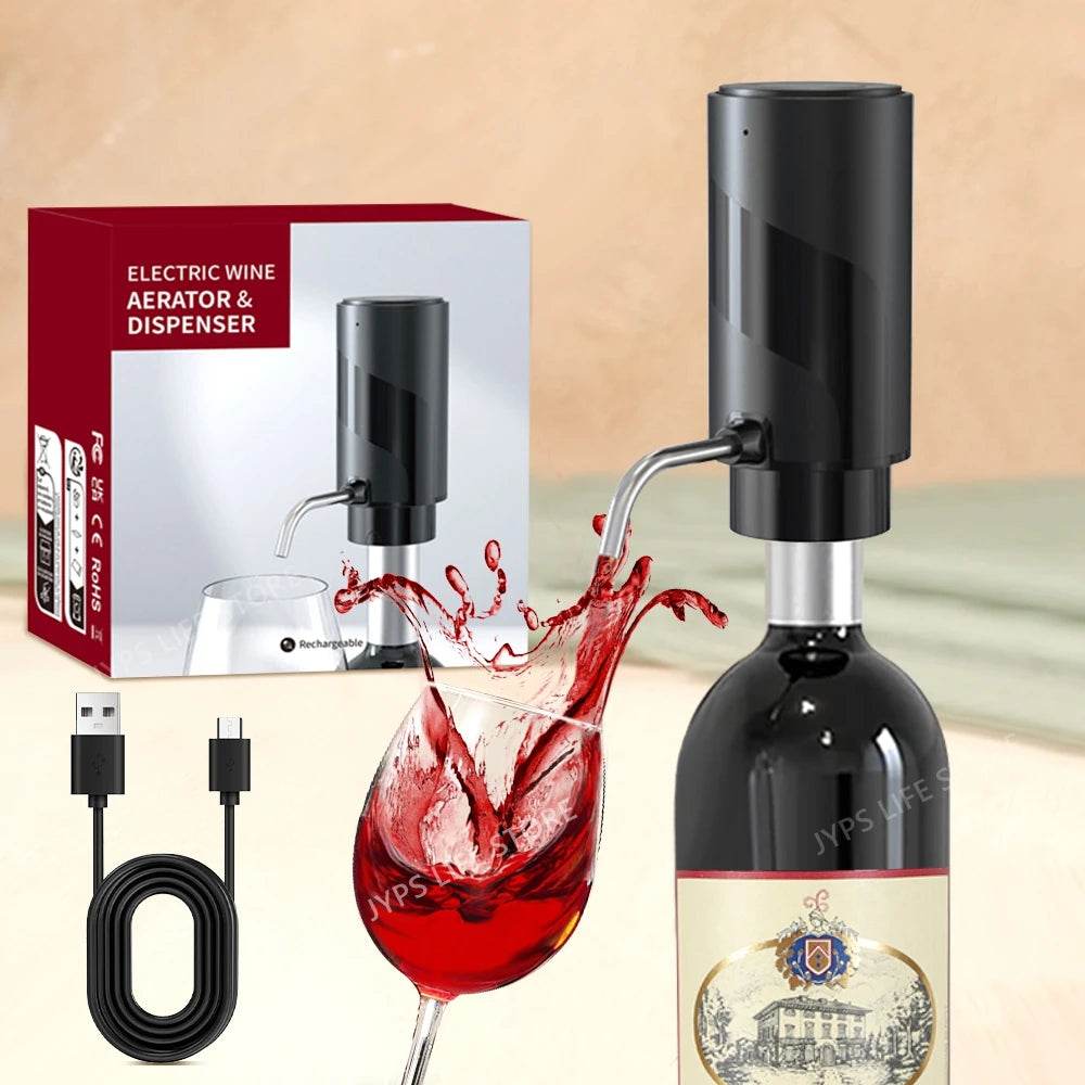 Rechargeable Electric Wine Aerator Dispenser Automatic Wine Decanter Intelligent Electric Wine Dispenser Party Kitchen Tool Gift - P12 Hub Europe