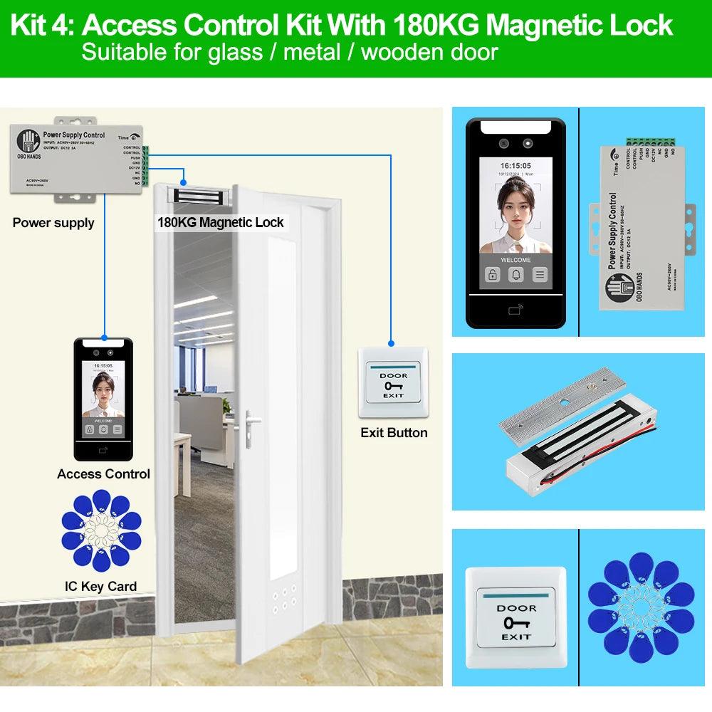 Face Recognition Access Control 5" Touch, IP65, RFID, Password, Attendance - P12 Hub Europe