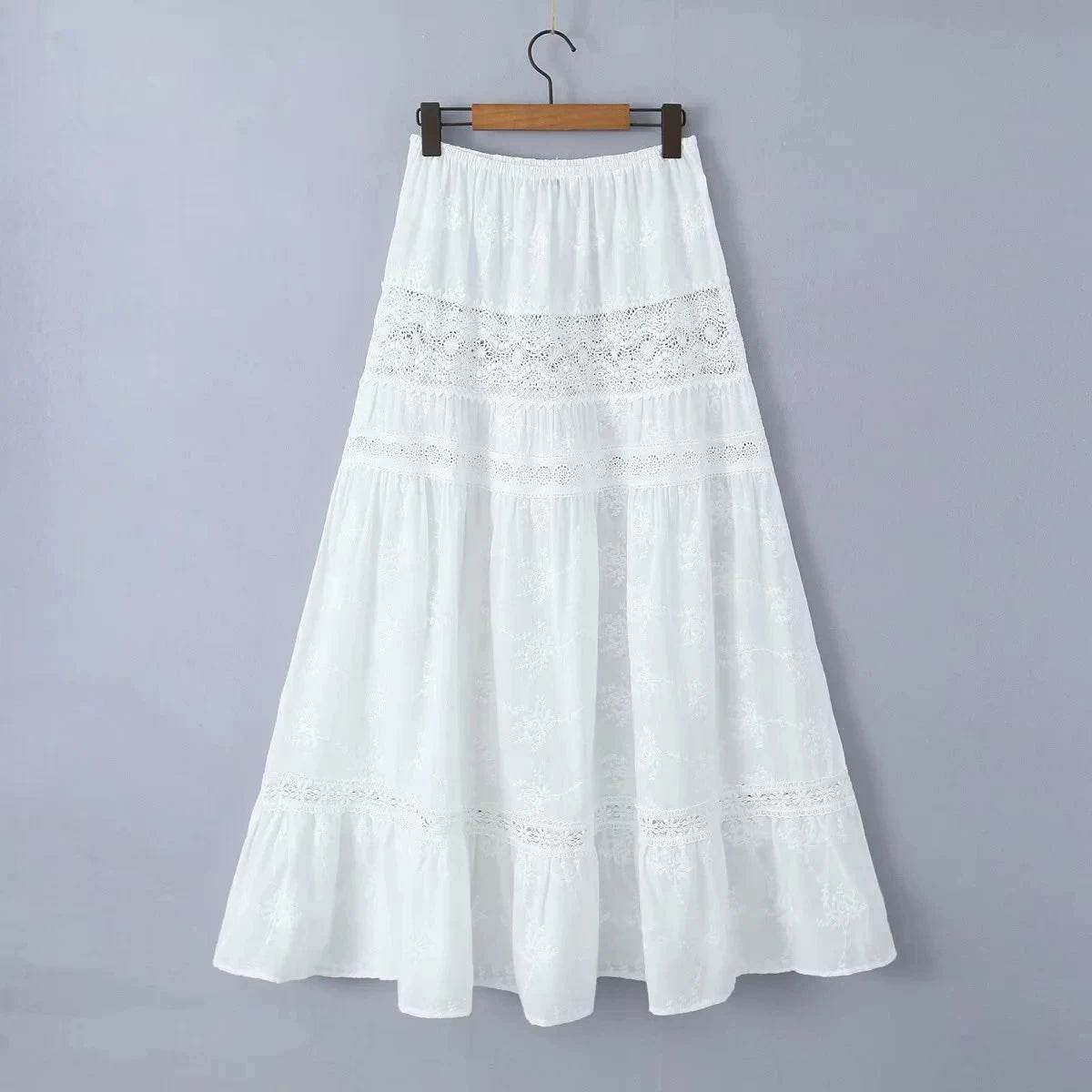 White Lace Beach Skirt Set - P12 Hub Europe