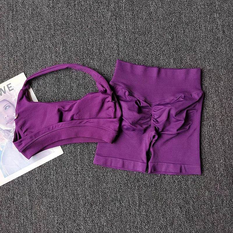 Seamless Halter Sports Shorts Set - P12 Hub Europe