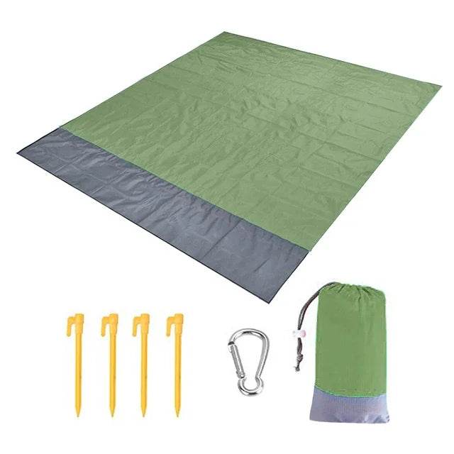 2x2.1m Waterproof Pocket Beach Mat Blanket Folding Camping Mattress Portable Lightweight Mat Outdoor Picnic Mat Sand Beach Towel - P12 Hub Europe