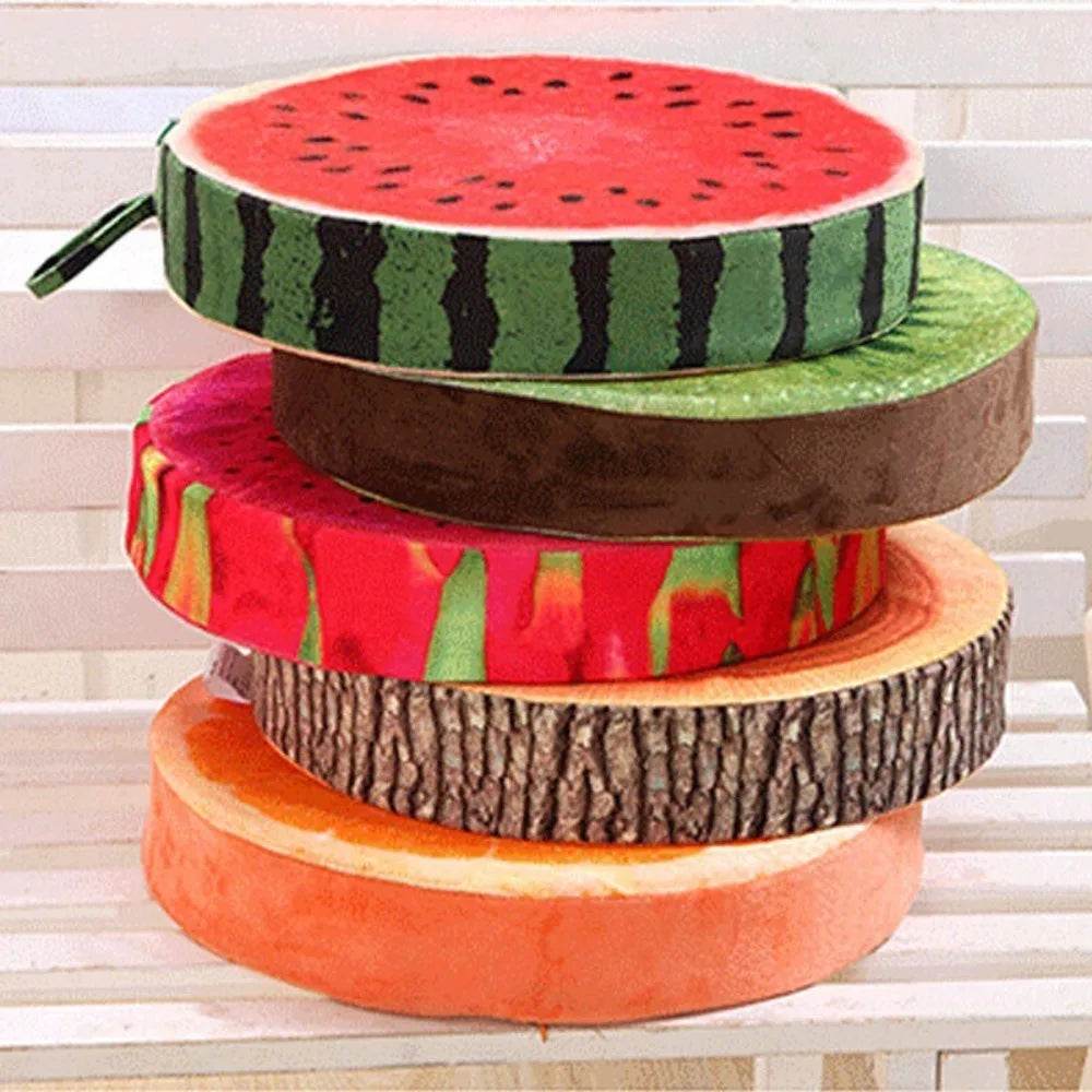 Round Chair Cushions Comfortable Seat Pads Funny Fruit Garden Dining Outdoor Pads - P12 Hub Europe