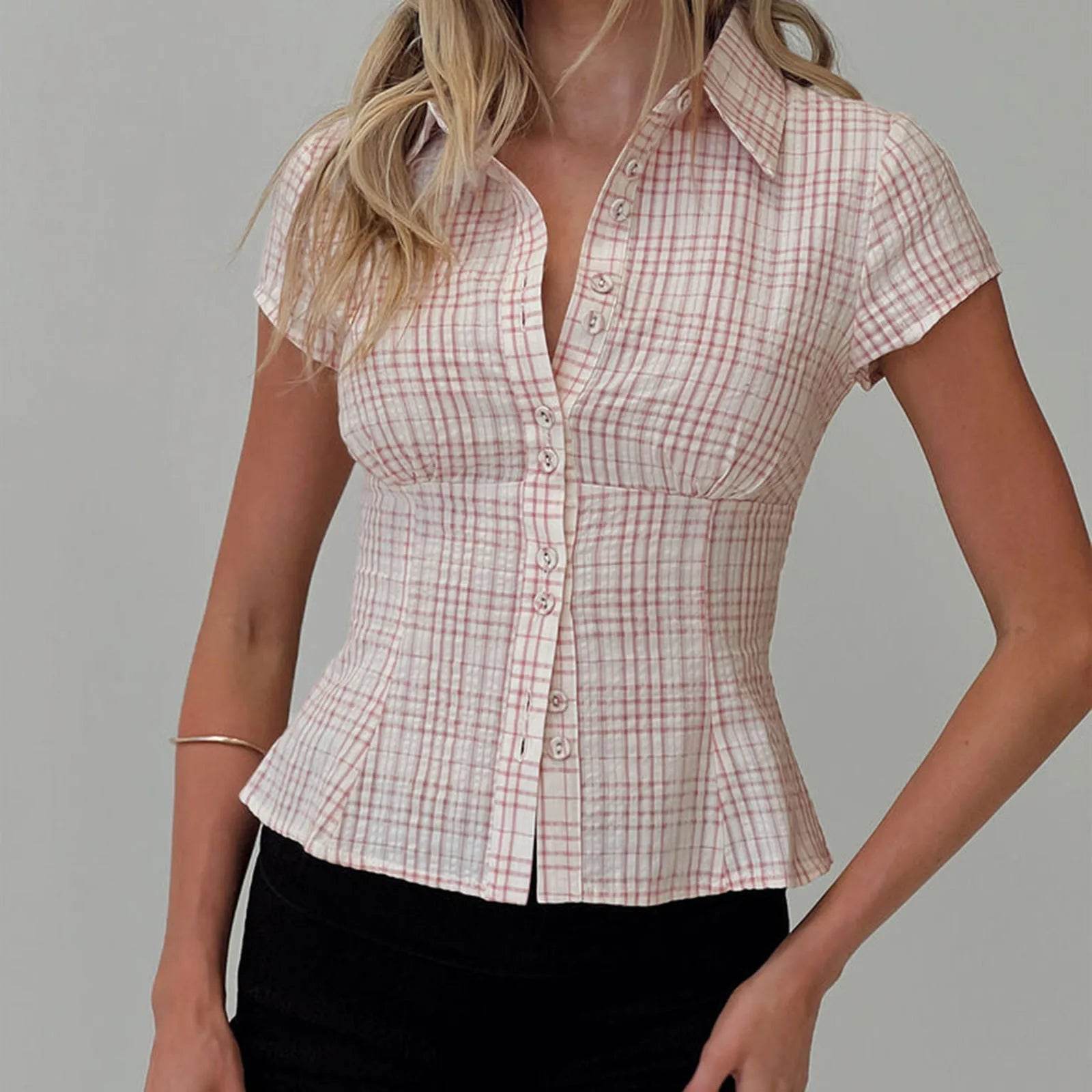 Women's Plaid Summer Shirt - P12 Hub Europe
