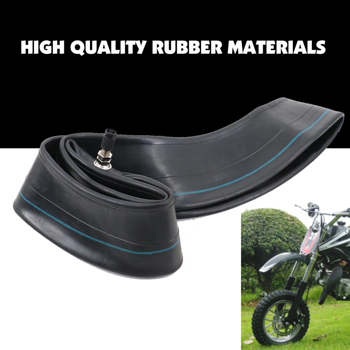 Off Road Tire 80/100-12 with Inner Tube 3.00-12 for Dirt Pit Bike Motocross Off Road Motorcycle 12 inch Rear Wheel