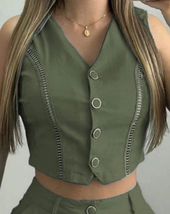 Women's Summer Crop Shorts Set - P12 Hub Europe