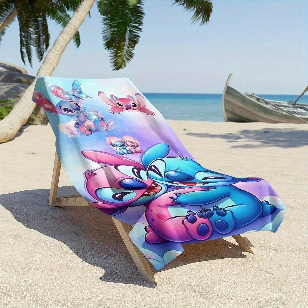 Stitch-Inspired Beach Towel: Colorful and Adorable for Your Summer Fun! Suitable for towels, bath towels, beach towels, gifts - P12 Hub Europe