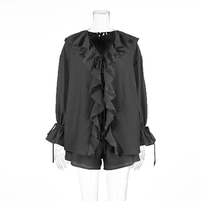 Tornova Ruffled Lace Up Shorts - P12 Hub Europe