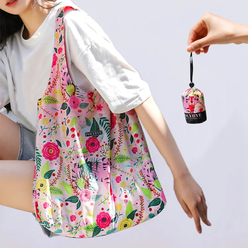 Polybye Super Light Reusable Totebag Eco-friendly Nylon Foldable Shopping Bag Handbag Grocery Bag Lunch Bag Recycle Bag