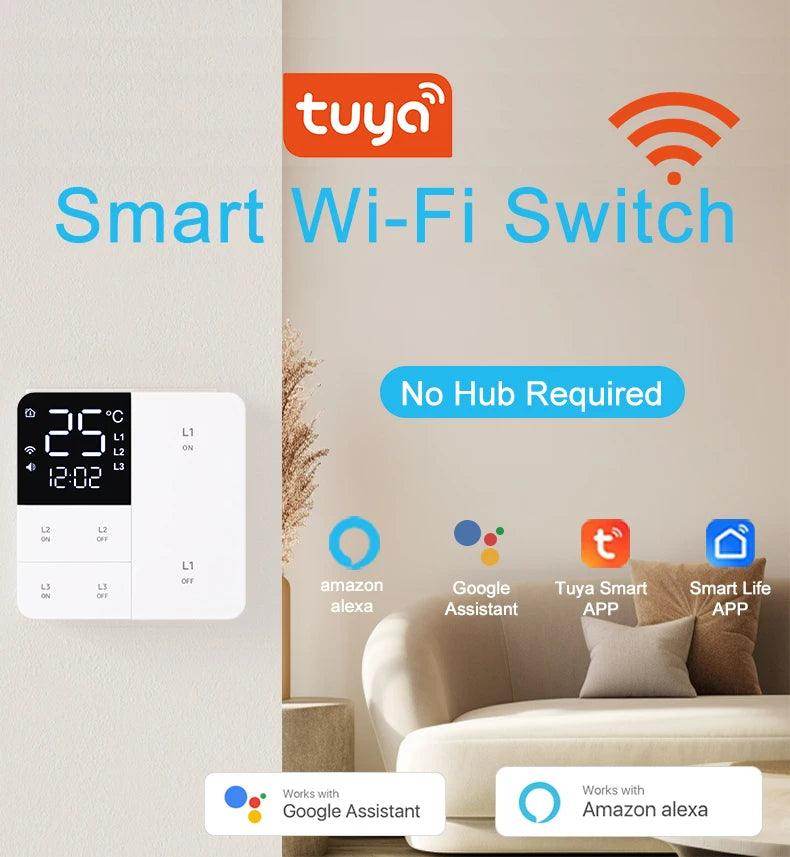 WiFi Smart Switch Temp Time 1-3 Gang - P12 Hub Europe