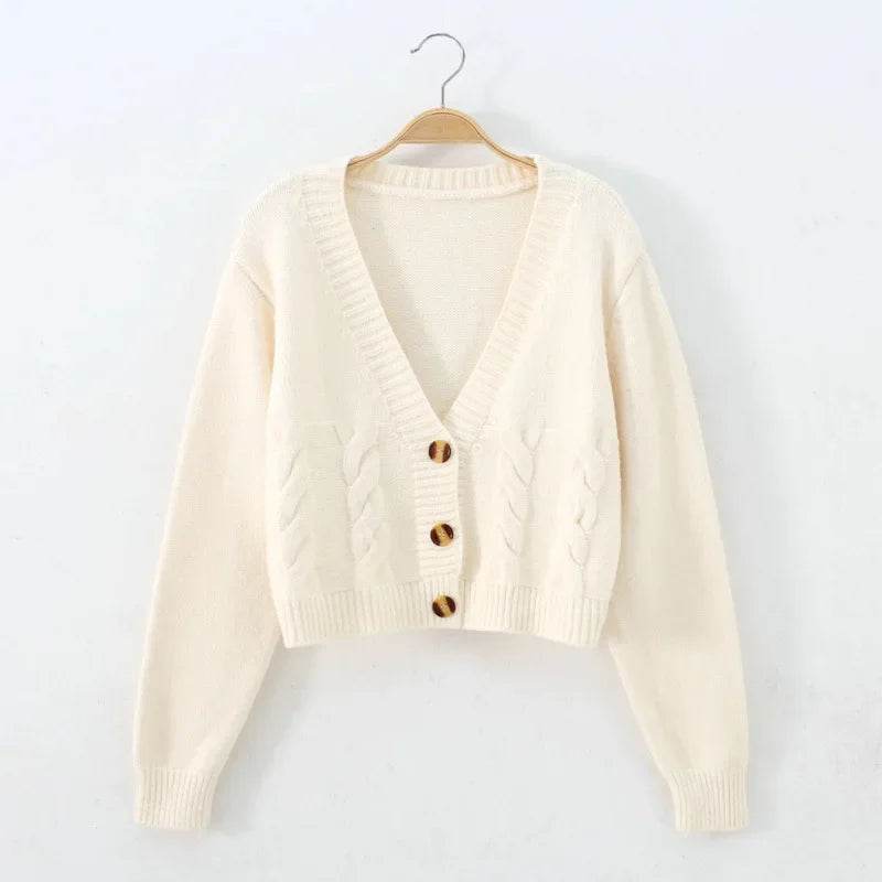 Twist Knit Cropped Cardigan - P12 Hub Europe