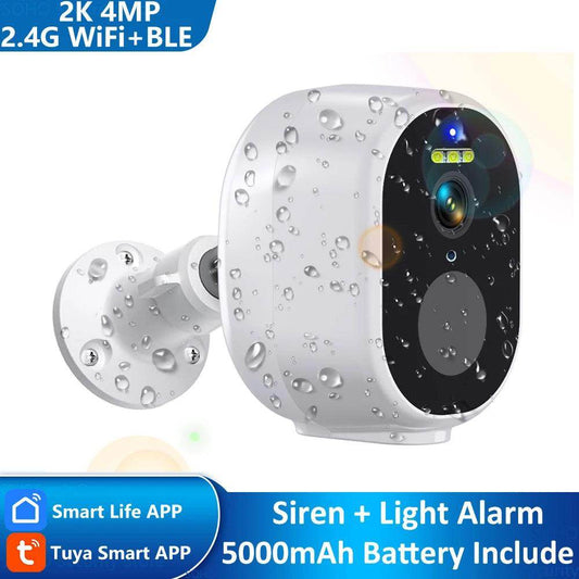 Camera 4MP Battery Wireless, Siren, Spotlight, Color Night - P12 Hub Europe