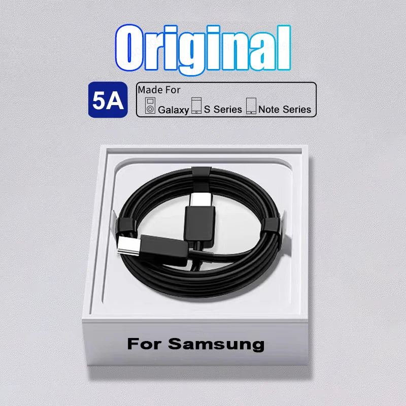 2PCS PD3.0 45W Quick Cable For Samsung Galaxy S20 S22 S23 Ultra Note 10+ 5G 20 A53 A54 Super Fast Charging USB Type C Data Cable
