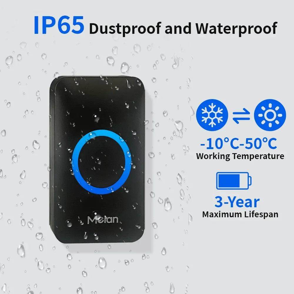 Doorbell Wireless | 60 Tunes, 1000ft, IP65, 5 Volume Levels - P12 Hub Europe