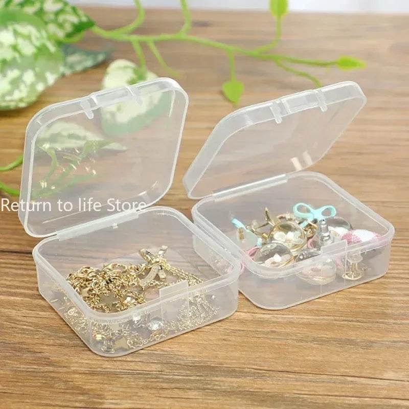 PP Storage Box Mini Transparent Plastic Case Container Square Rectangle Packaging Box for Jewellry Beads Small Items - P12 Hub Europe