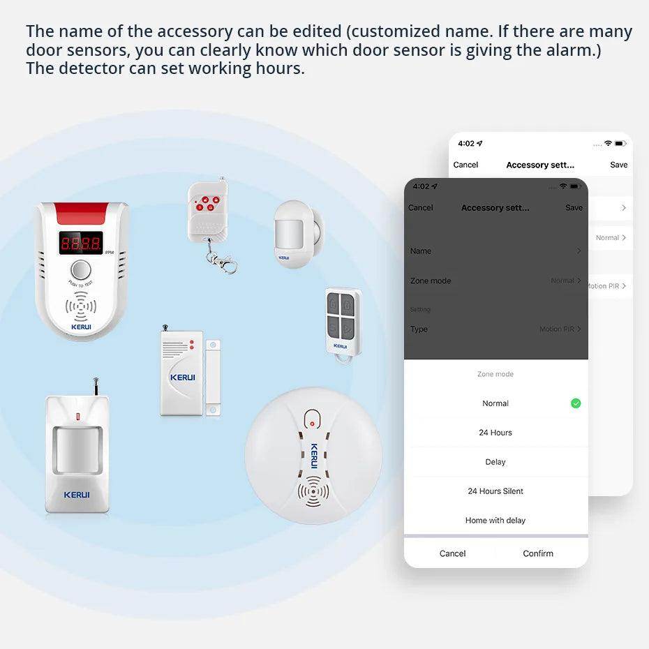 Alarm KERUI WiFi Smart 110dB - P12 Hub Europe