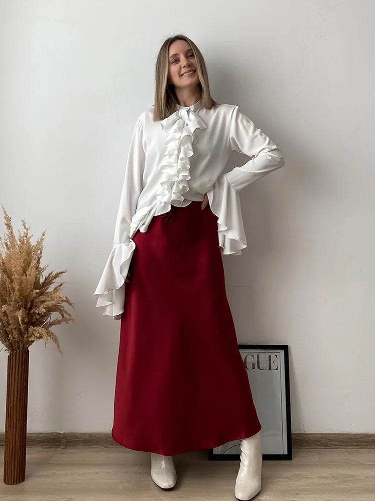 Women's Satin Maxi Skirt - P12 Hub Europe