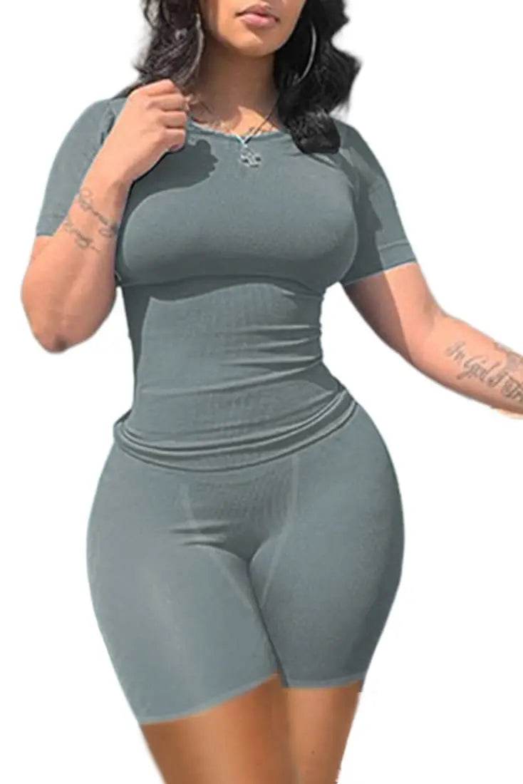 Ribbed Summer Lounge Shorts Set - P12 Hub Europe