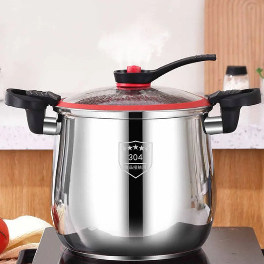 Durable 304 Stainless Steel Micro-Pressure Cooker 8 L Large Capacity Soup Pot Non-Stick Anti-scalding Stockpot Soup