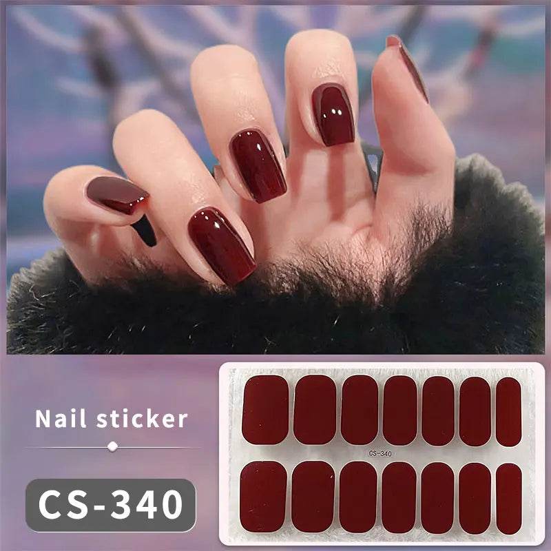 Full Cover Gradient Nail Stickers Multi Color -
