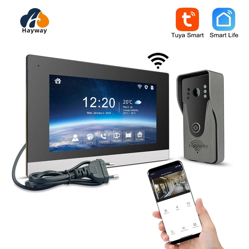WiFi Intercom 1080P 7" IPS, Motion Detect, Image Storage