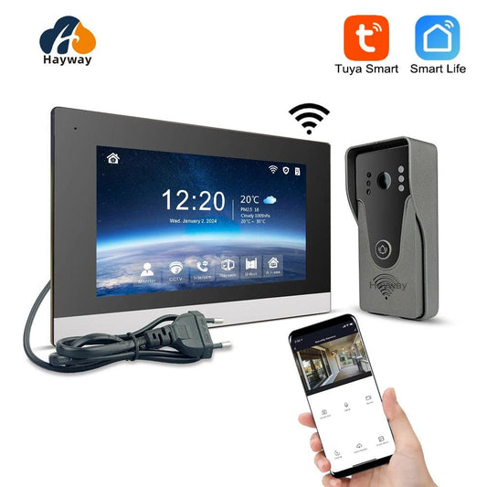 WiFi Intercom 1080P 7" IPS, Motion Detect, Image Storage