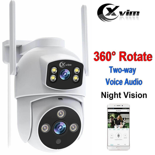 Outdoor Camera 8MP WiFi PTZ Dual Lens, Color Night, Audio - P12 Hub Europe
