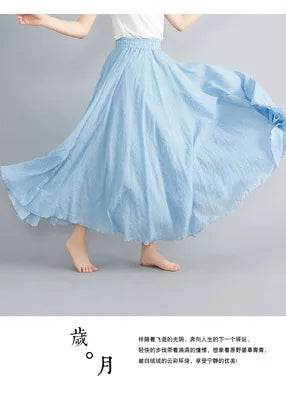 Mori Girl Cotton Linen Skirt - P12 Hub Europe
