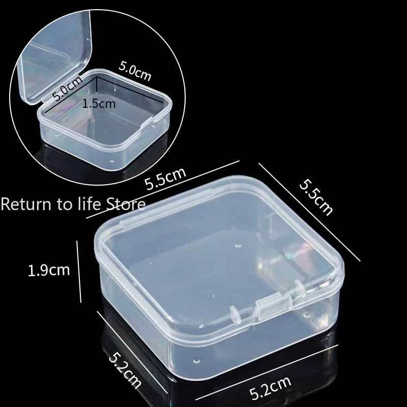 PP Storage Box Mini Transparent Plastic Case Container Square Rectangle Packaging Box for Jewellry Beads Small Items - P12 Hub Europe