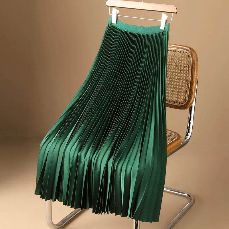Women's Vintage Satin Midi Skirt - P12 Hub Europe