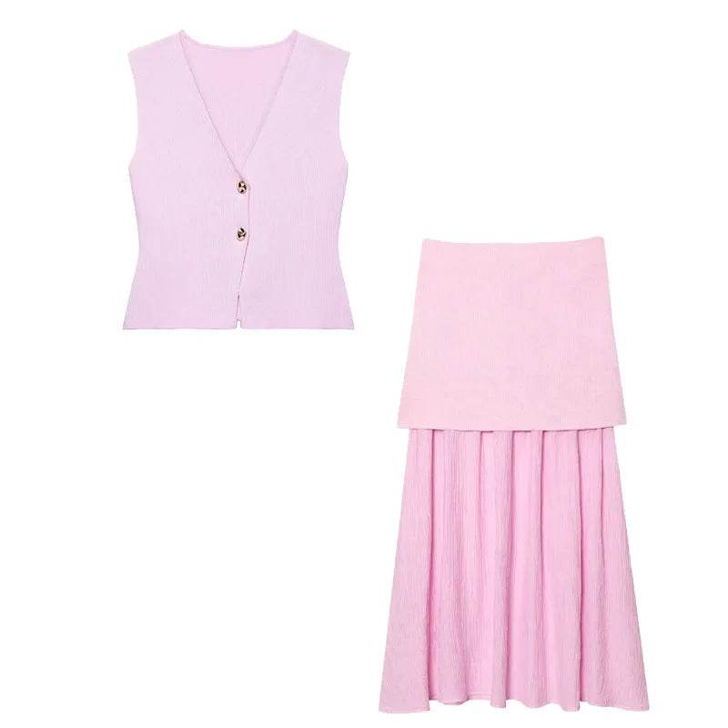 Knitted Vest Skirt Set - P12 Hub Europe