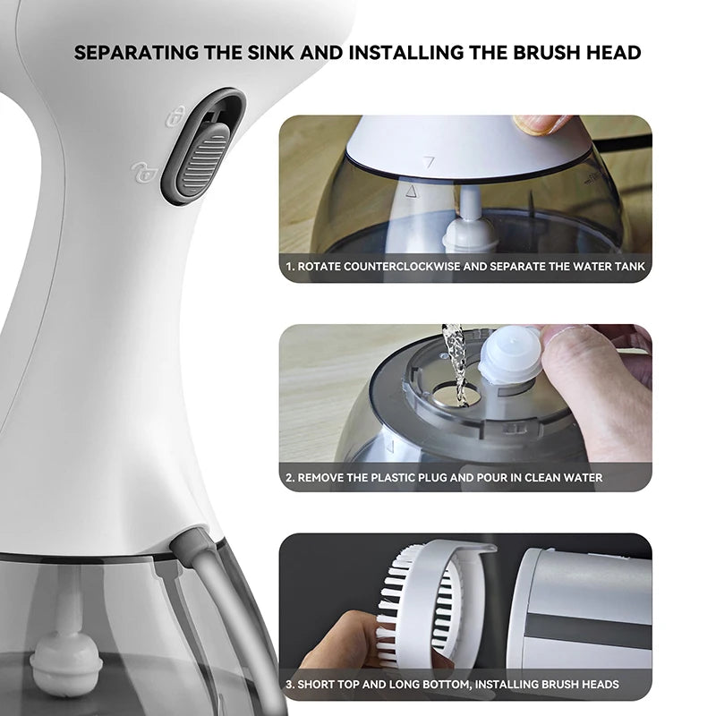 1500W Steam Iron Hand Holding Ironing Machine Iron For Clothes 350ML Household Travel  Steam Iron Portable Wet Ironing Machine