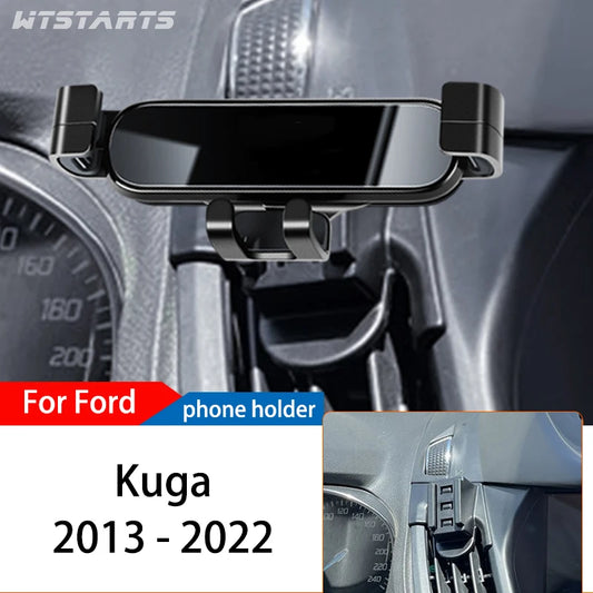 Car Phone Holder For Ford Kuga 2013-2022 GPS Special Gravity Navigation Mobile Bracket Rotating Mount Bracket Accessories