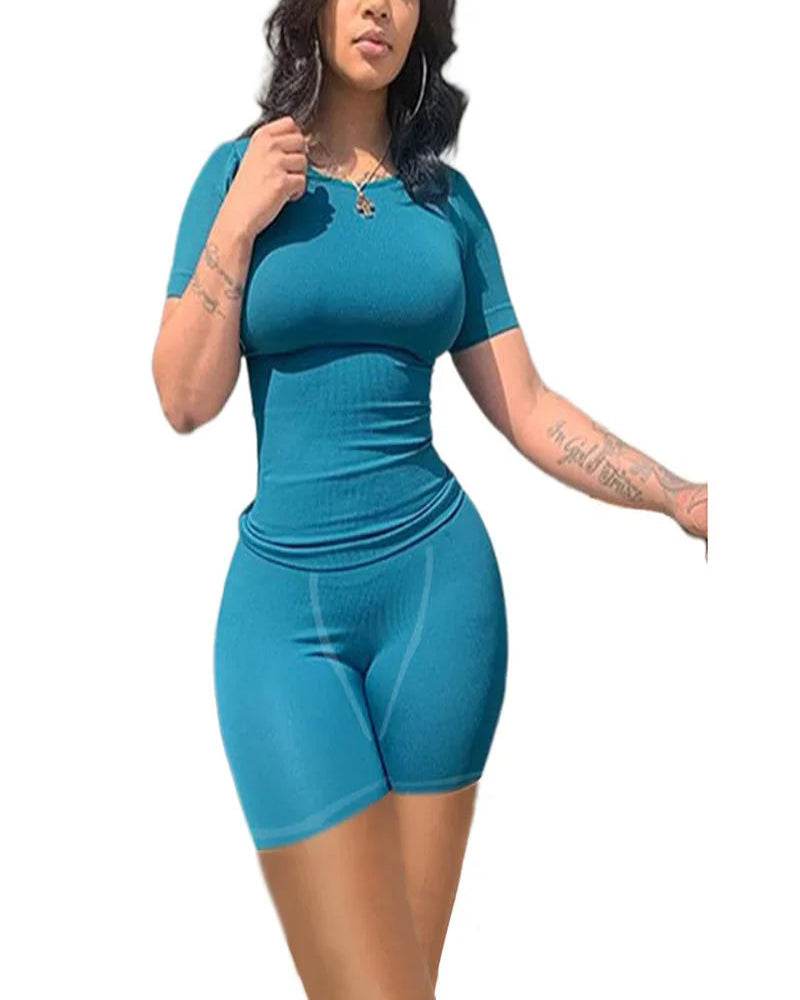 Ribbed Summer Lounge Shorts Set - P12 Hub Europe