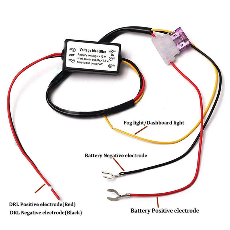 Car Daytime Running Light Controller Controller Automatic ON/OFF Harness Controller Module DRL Relay