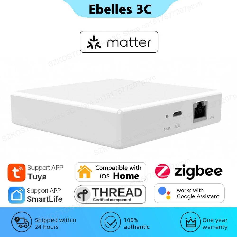 Matter Thread Hub |Tuya Zigbee Gateway, HomeKit Work with Alexa - P12 Hub Europe